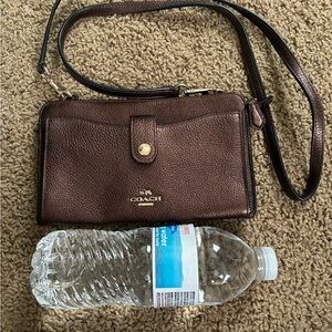 Coach Brown Leather Wristlet